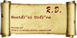Rostási Diána névjegykártya